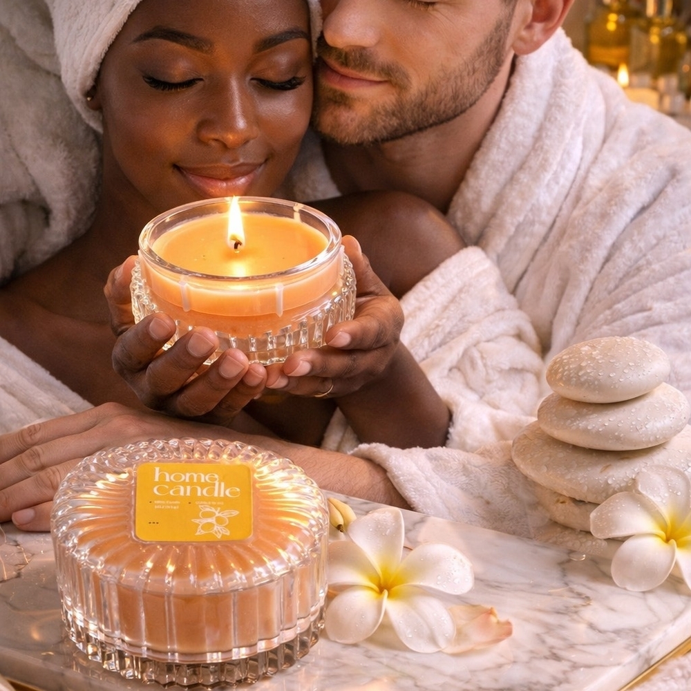 Home Candle Scented Jar Candle — Warm Orange